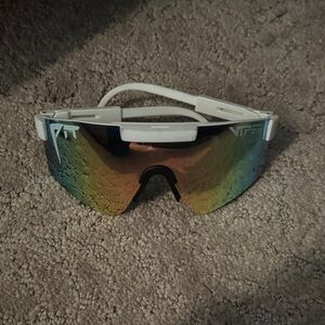 Pit Viper White Sunglasses with Rainbow Lens